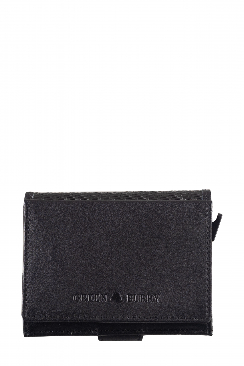 Carbon/ Nappa RFID card slider XL coin black