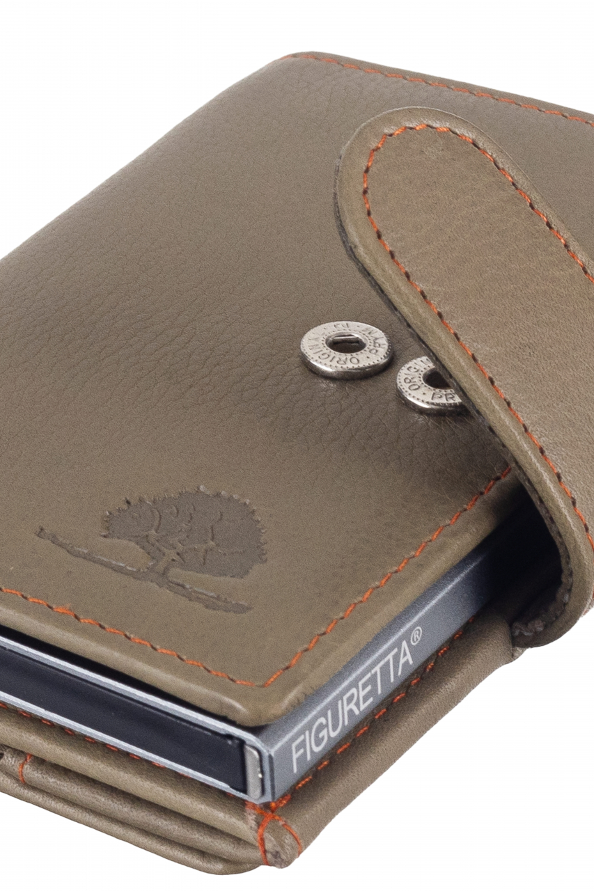 Kings Nappa RFID card slider XL coin grape green