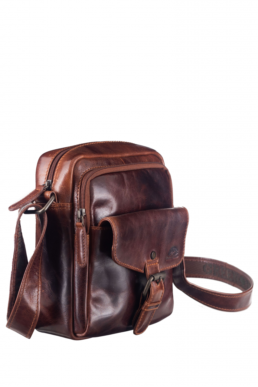 Rugged Shoulderbag L teak brown