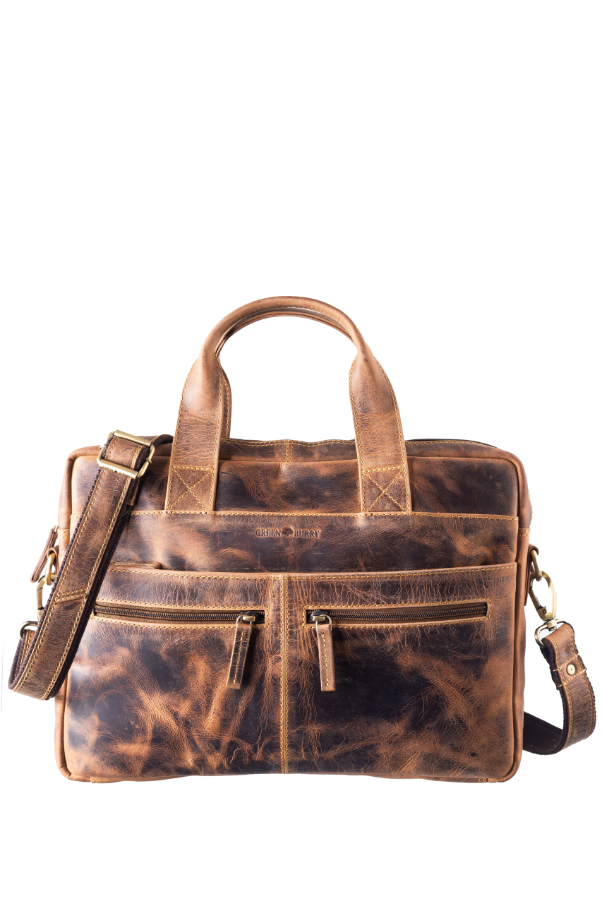 Vintage Business-Mappe 15 Laptop Leder