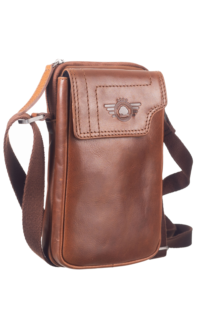 Waxy Vintage  Tobacco Mobil-Shoulderbag