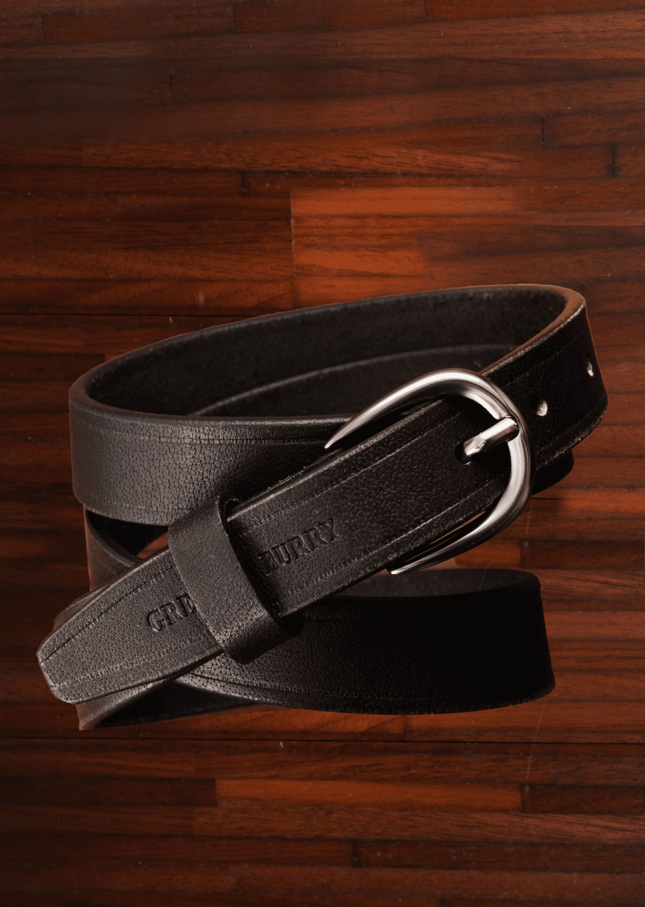 GB-Buff Full Grain Belt black 85cm