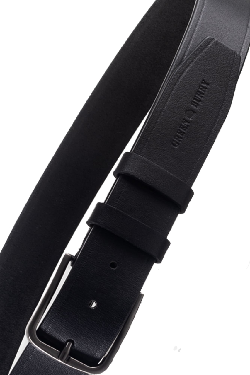 GB-Buff Full Grain Belt black 125 cm