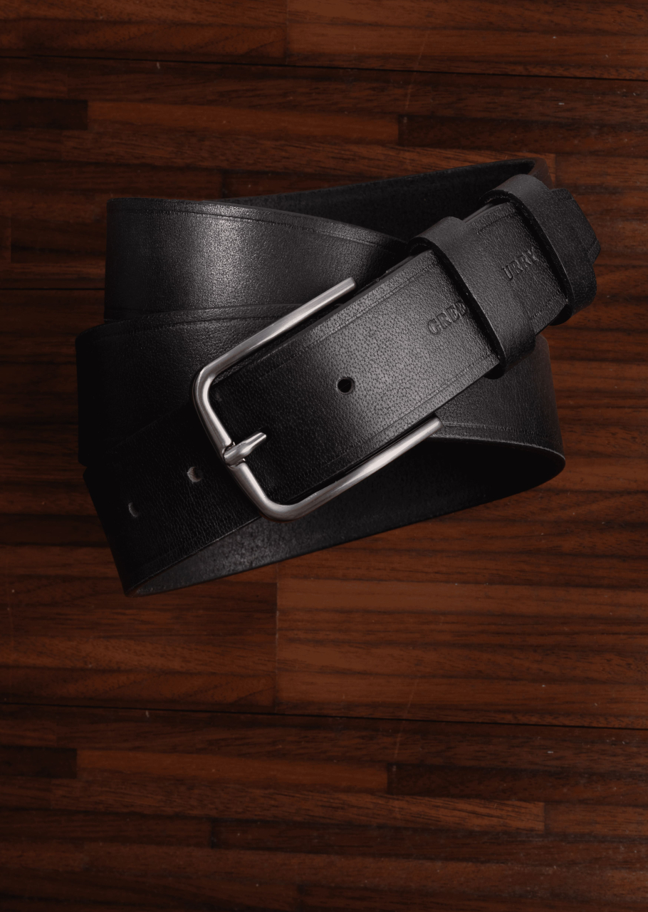 GB-Buff Full Grain Belt black 125 cm