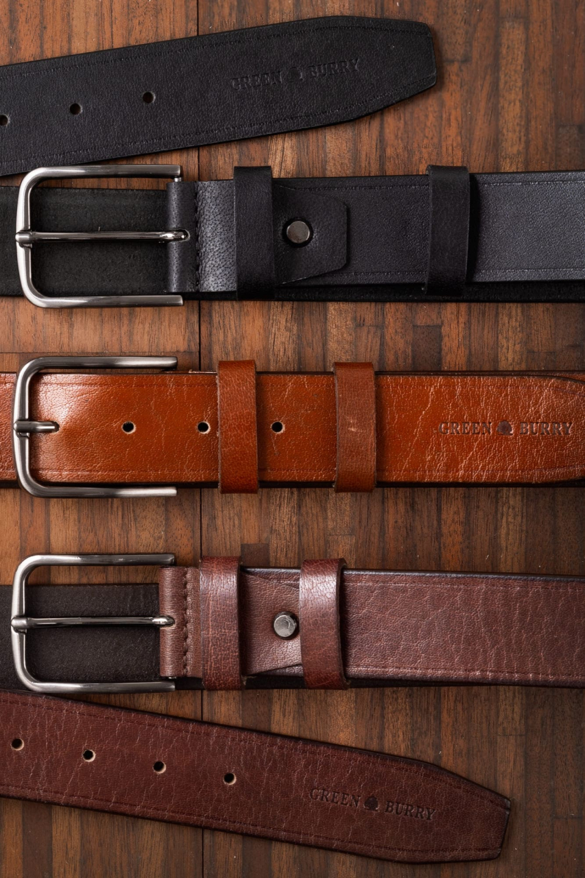 GB-Buff Full Grain Belt brown 105 cm