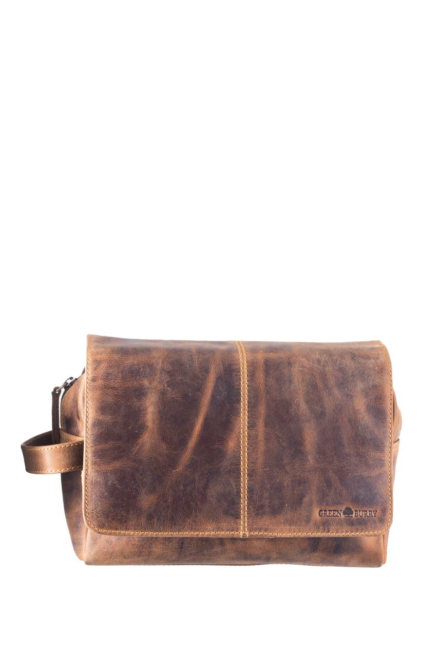 Vintage Hänge Kulturtasche Leder