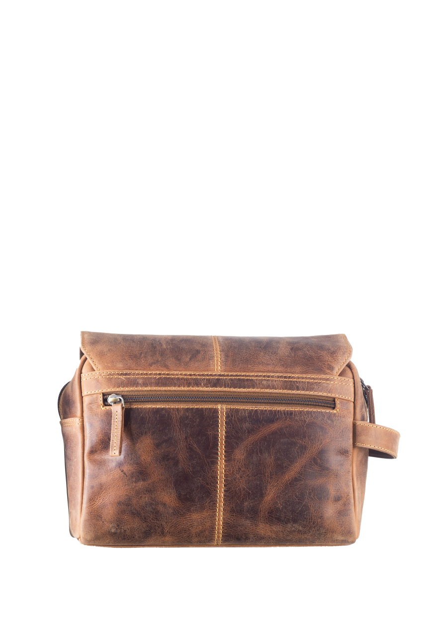 Vintage Hänge Kulturtasche Leder