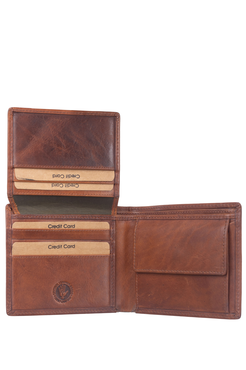 Newport Scheintasche 2tlg. RFID caramel