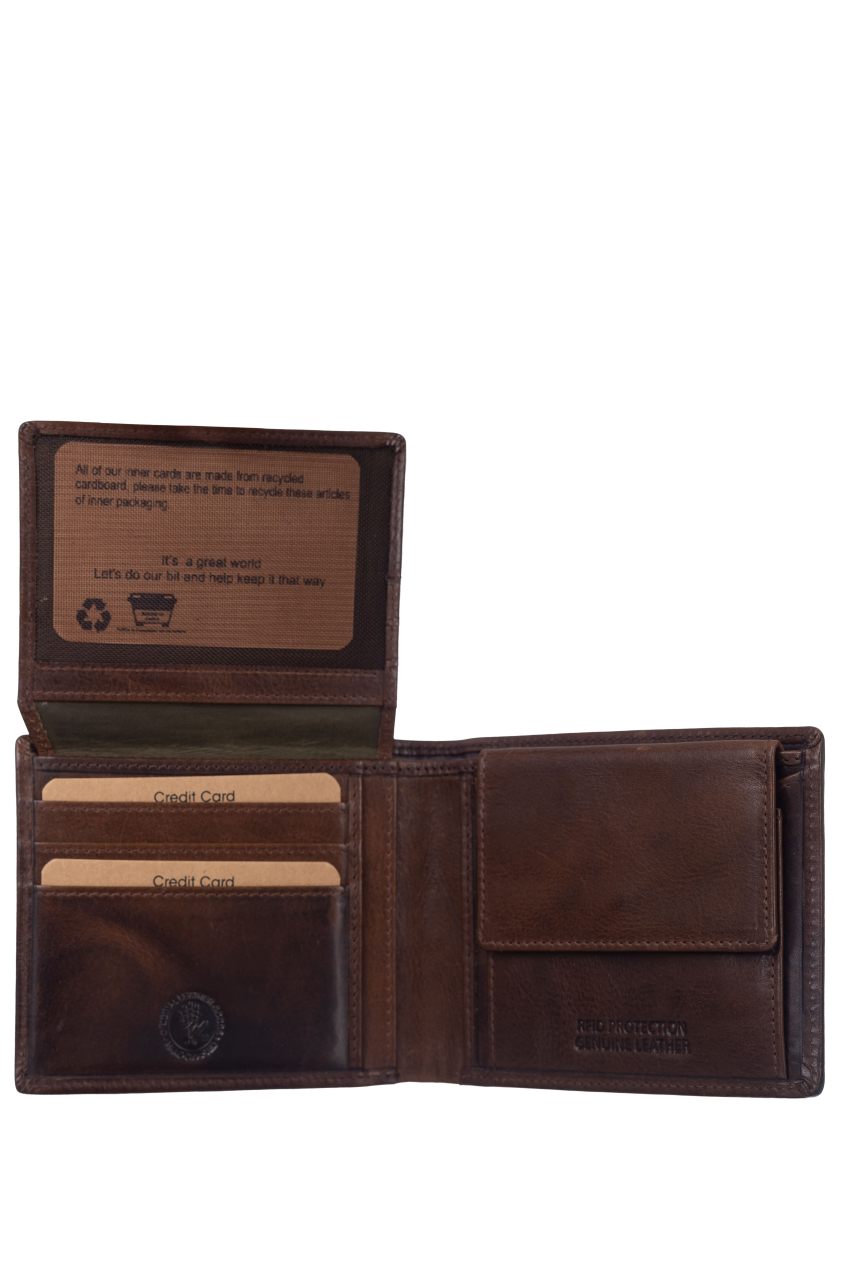 Newport Scheintasche 2tlg. RFID coffee