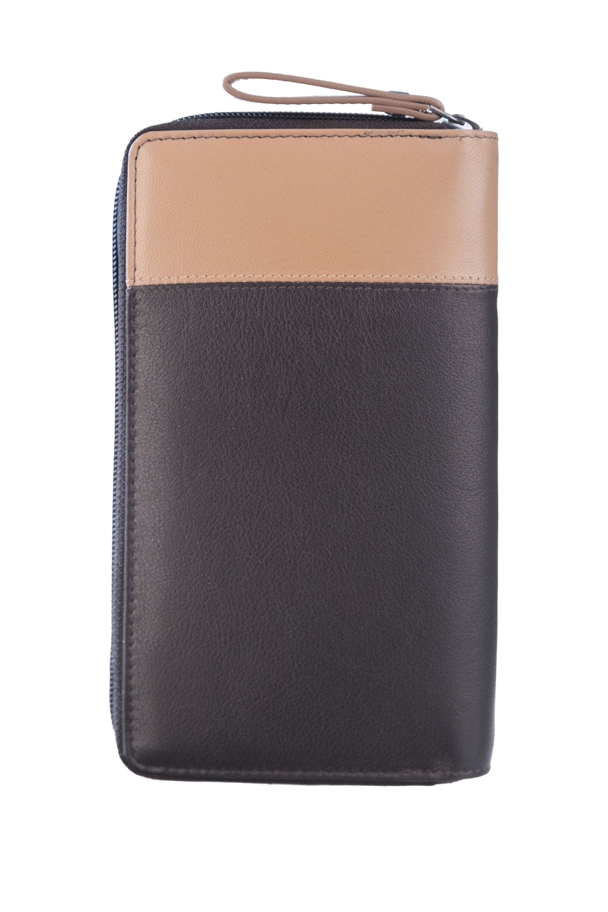 DUETT  RV-Damen Langbörse brown/tan RFID