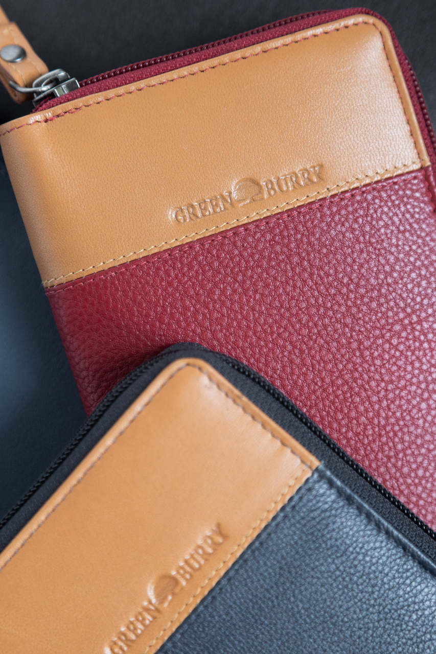 DUETT  RV-Damen Langbörse red/tan RFID