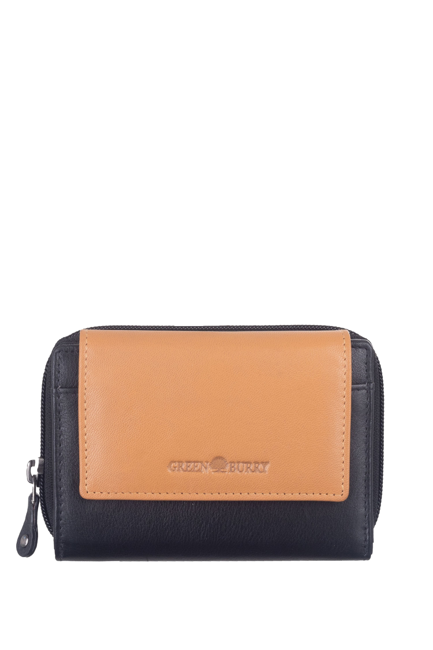 DUETT  RV-Damen Kombibörse black/tan RFID