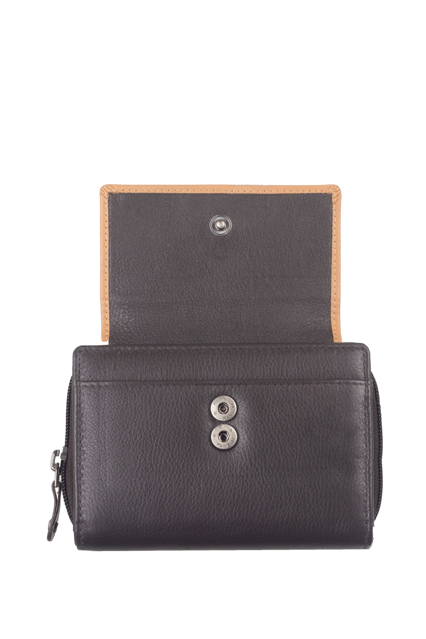 DUETT  RV-Damen Kombibörse brown/tan RFID