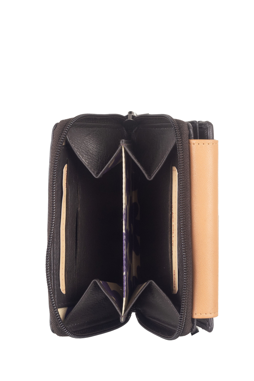 DUETT  RV-Damen Kombibörse brown/tan RFID