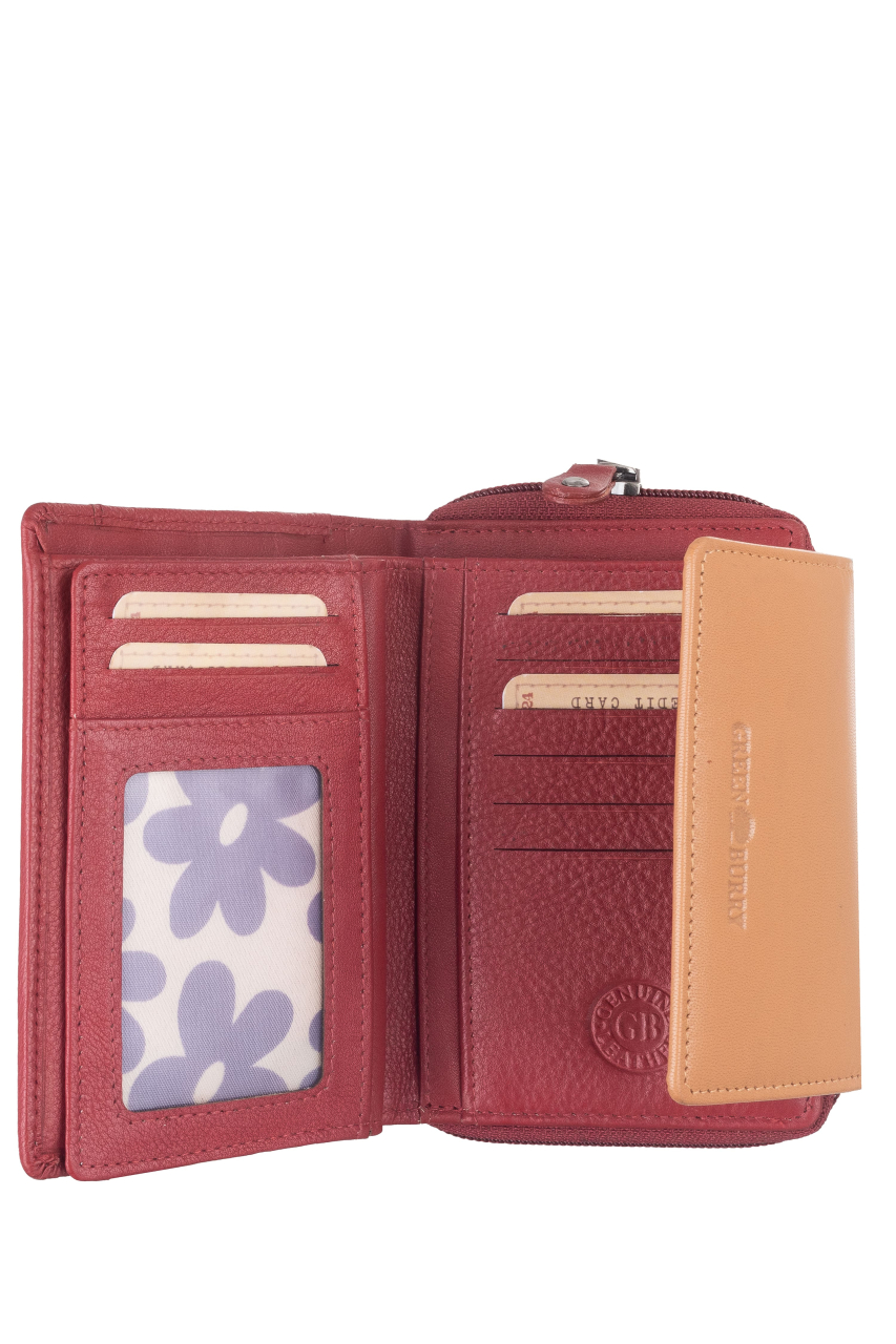 DUETT  RV-Damen Kombibörse red/tan RFID