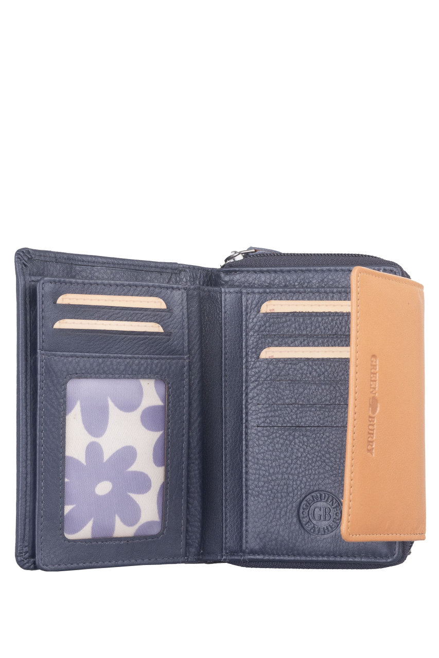 DUETT  RV-Damen Kombibörse navy blue/tan RFID