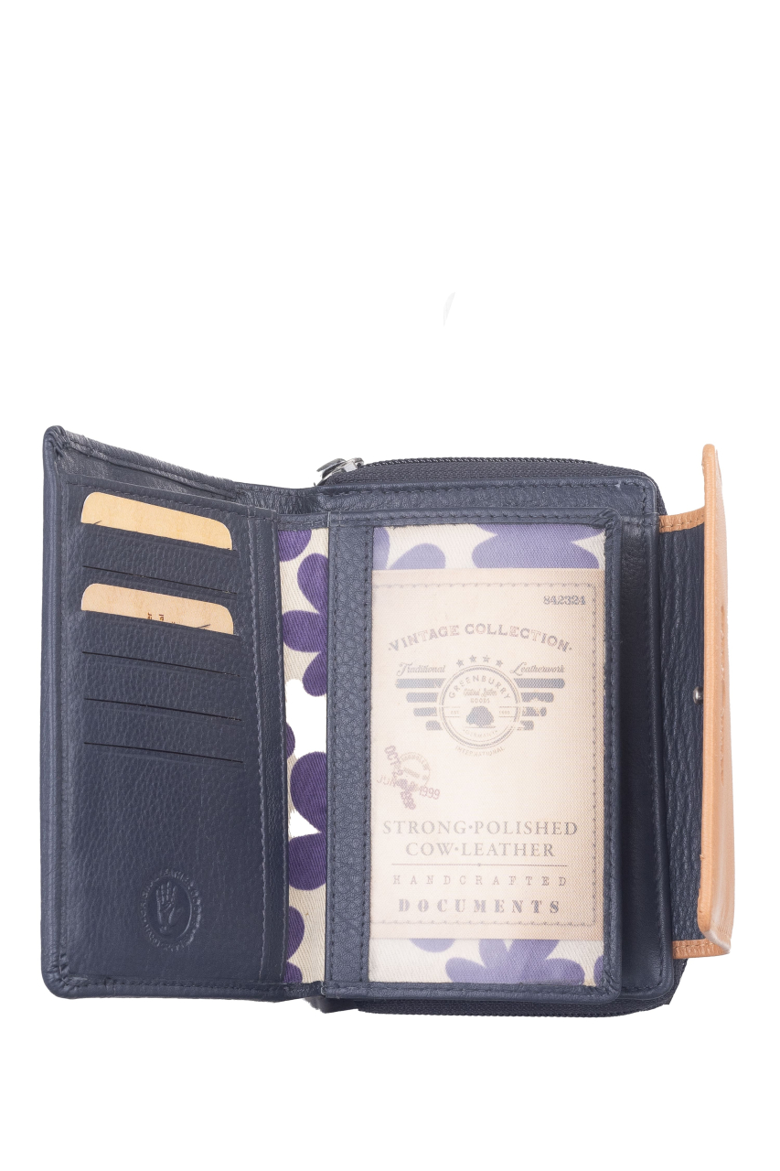 DUETT  RV-Damen Kombibörse navy blue/tan RFID