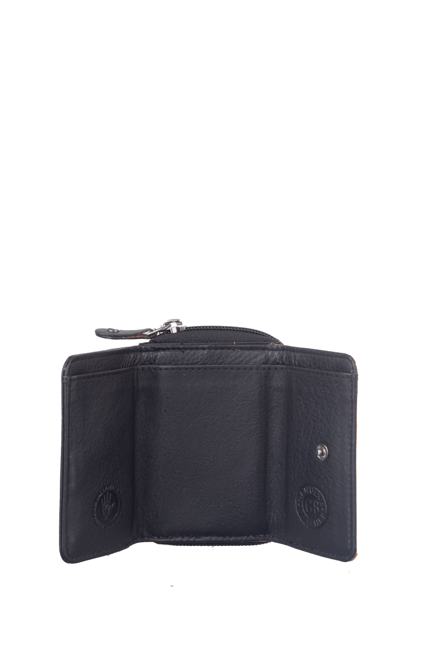 DUETT  RV- Minibörse black/tan RFID