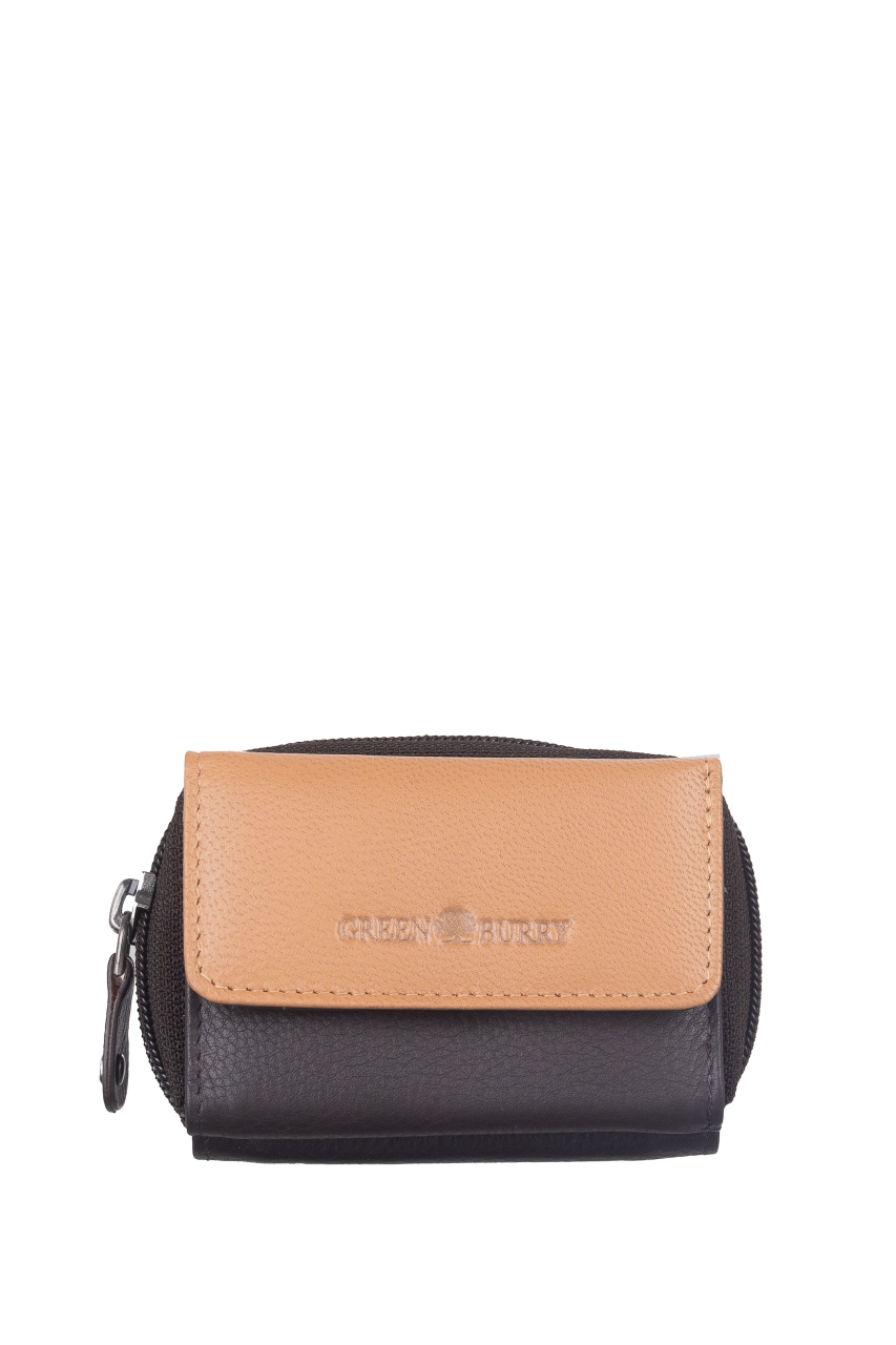 DUETT  RV- Minibörse brown/tan RFID