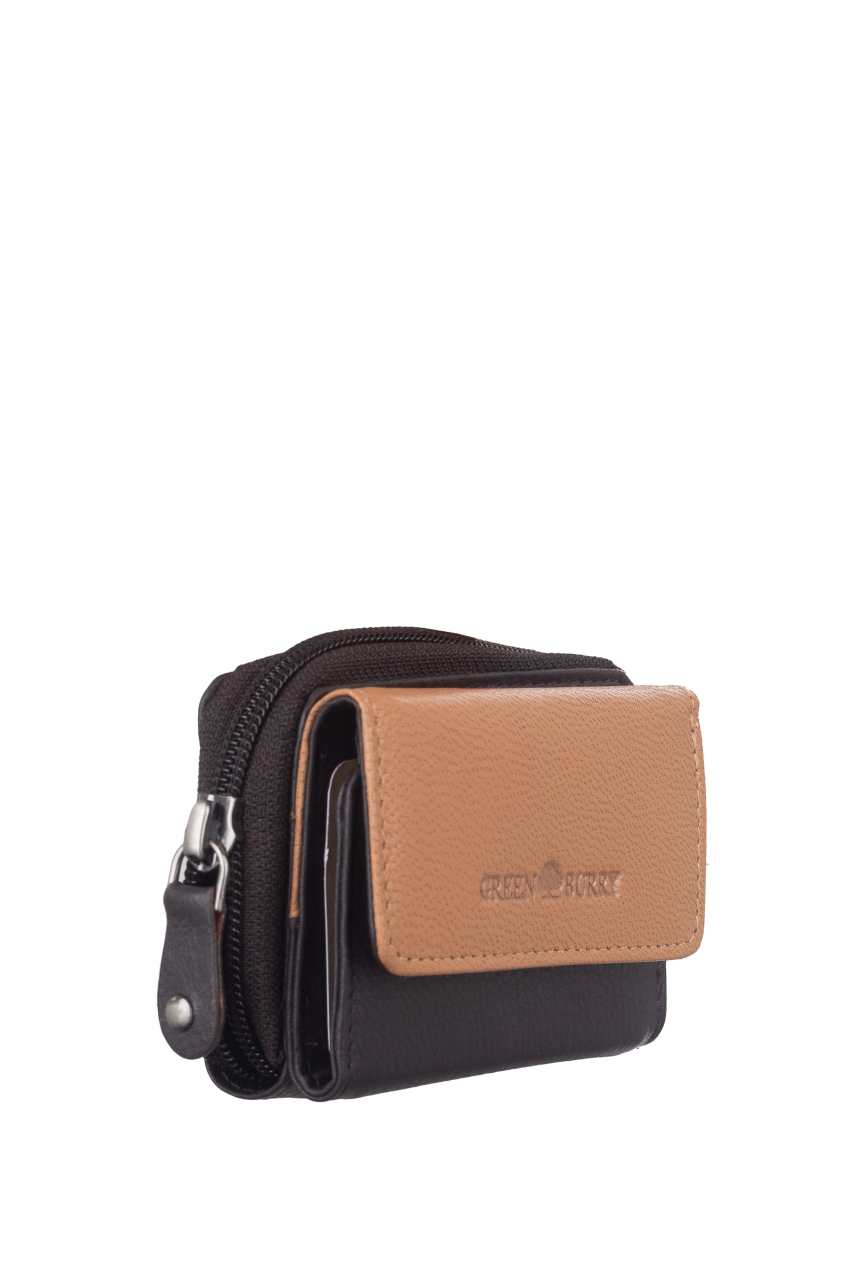 DUETT  RV- Minibörse brown/tan RFID