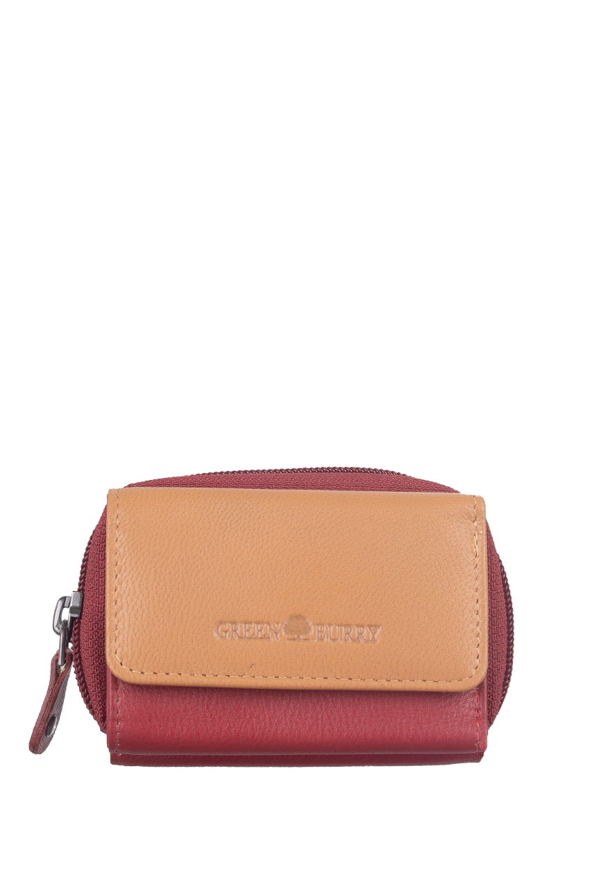 DUETT  RV- Minibörse red/tan RFID