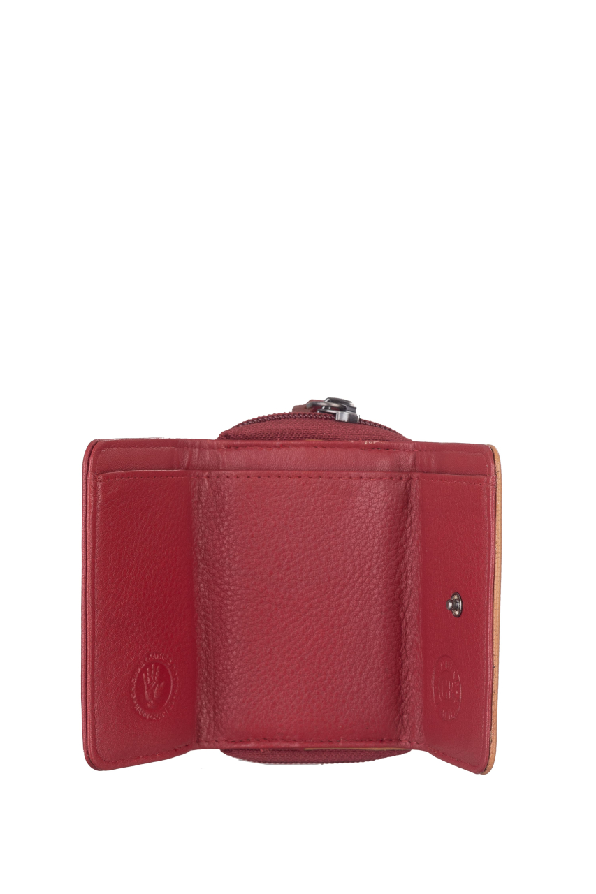 DUETT  RV- Minibörse red/tan RFID
