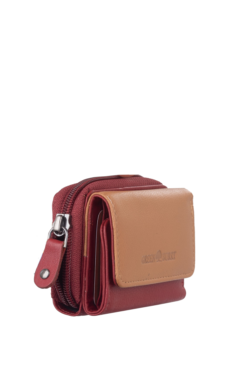 DUETT  RV- Minibörse red/tan RFID
