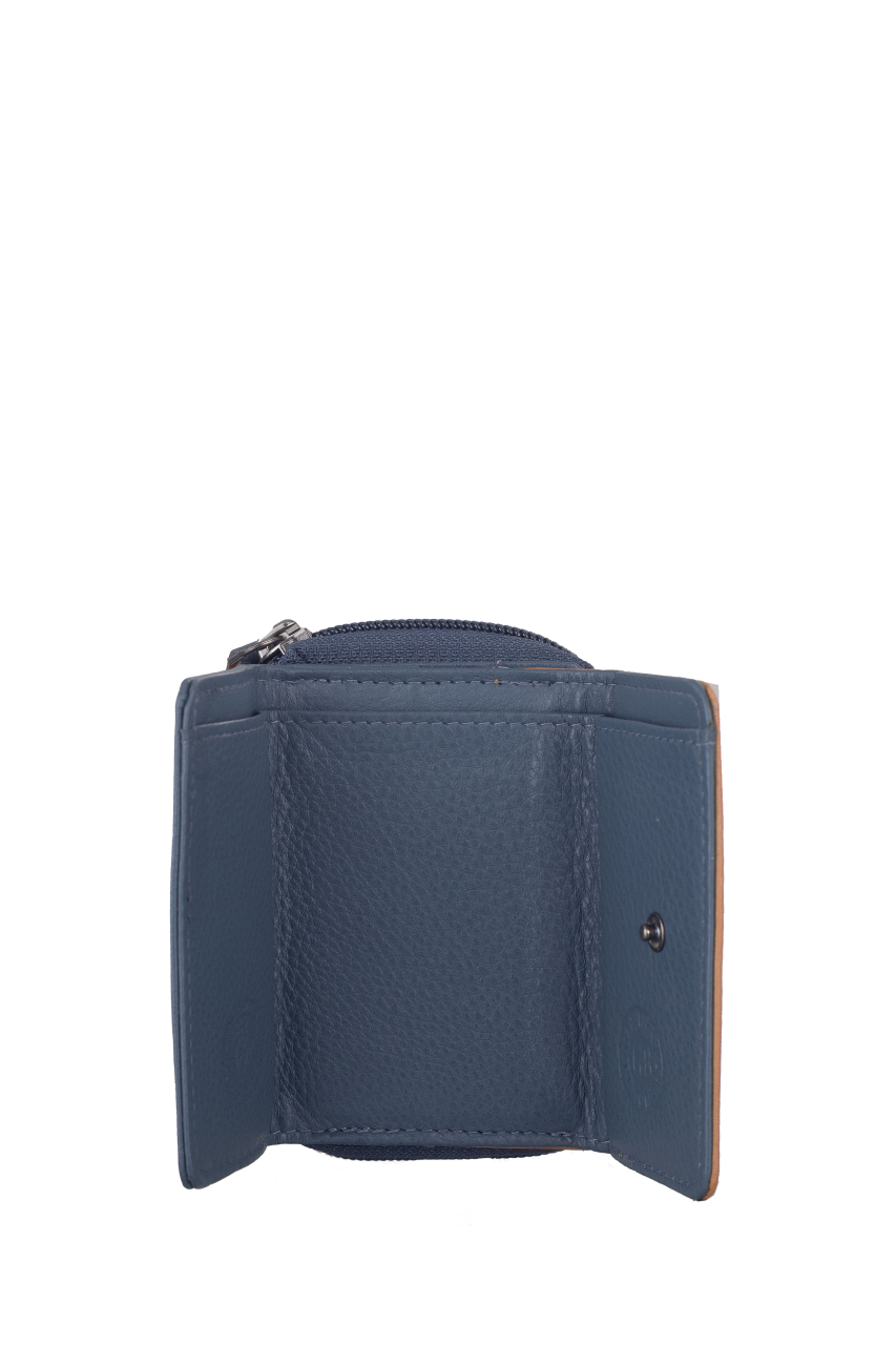 DUETT  RV- Minibörse  grey blue/tan RFID