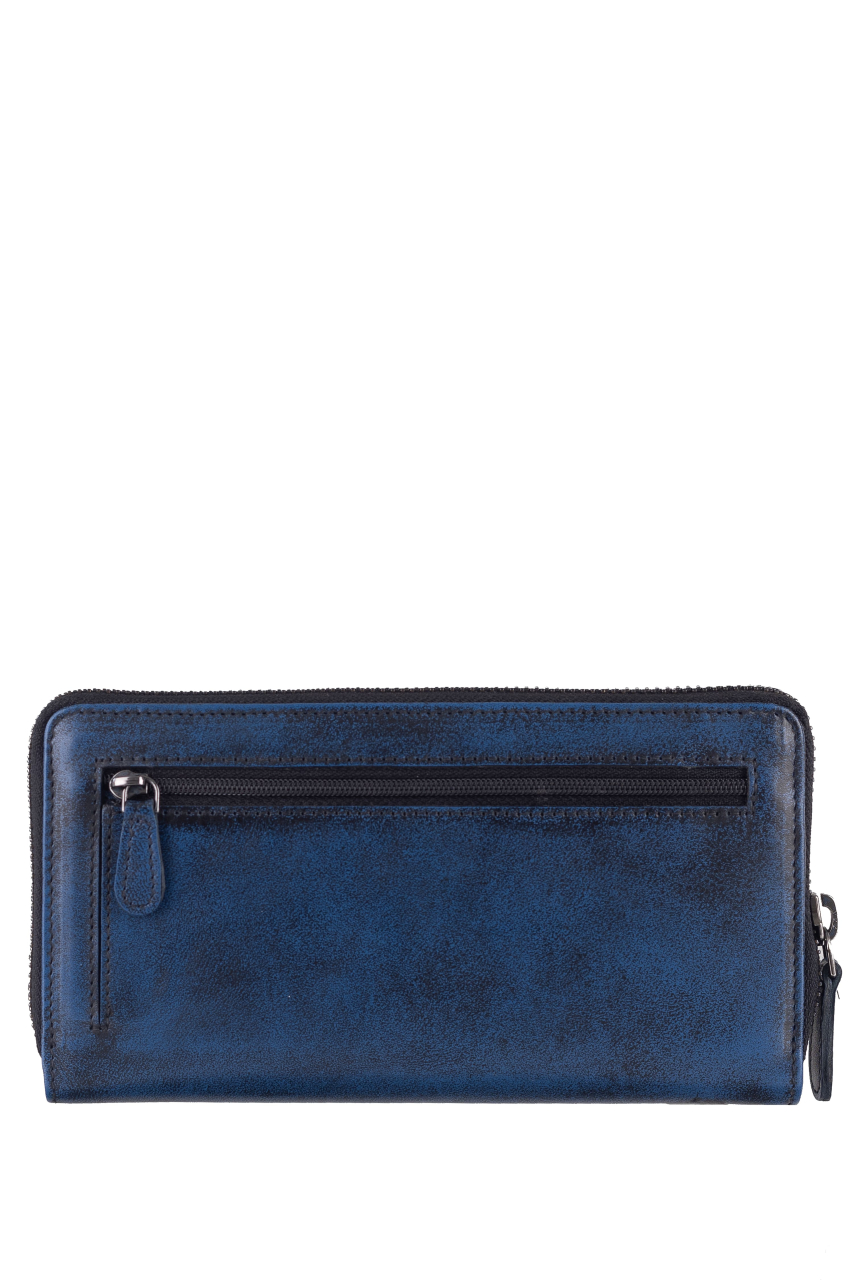 Destressed RV-Damenbörse RFID navy blue