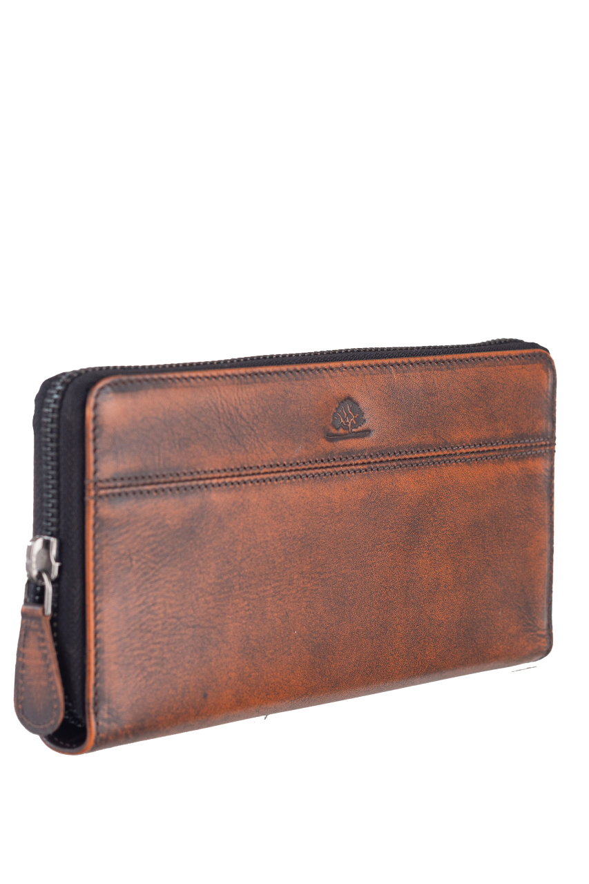 Destressed RV-Damenbörse RFID rusty orange