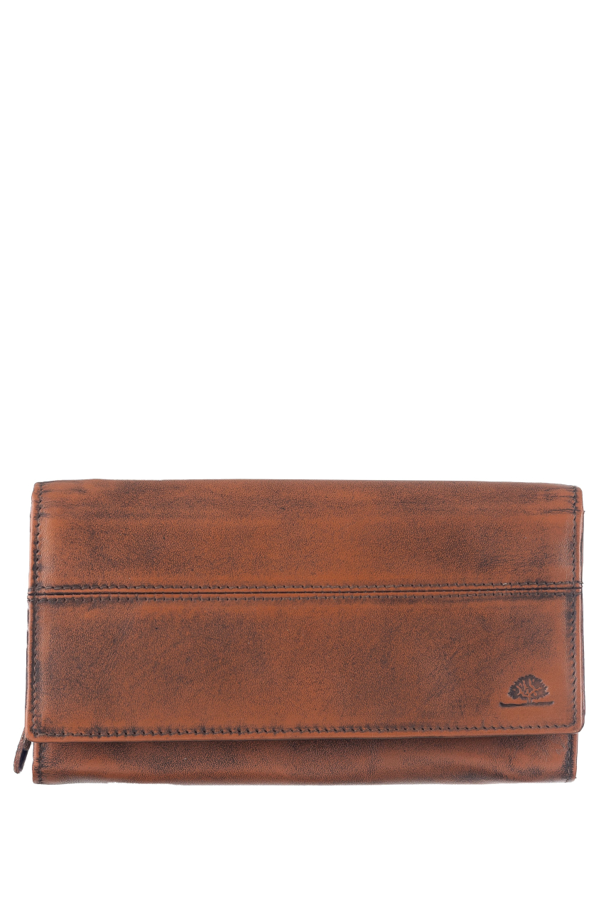 Destressed Damen Langbörse RFID rusty orange