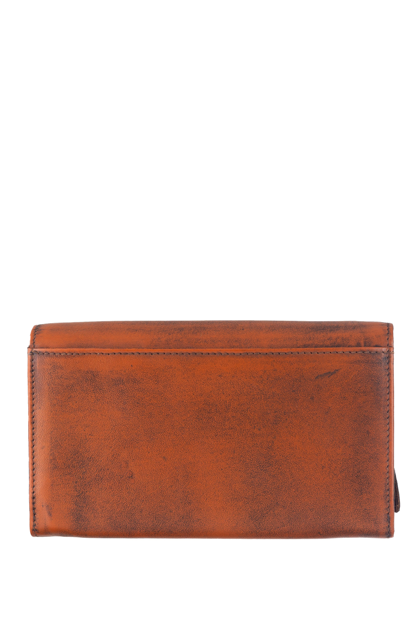 Destressed Damen Langbörse RFID rusty orange