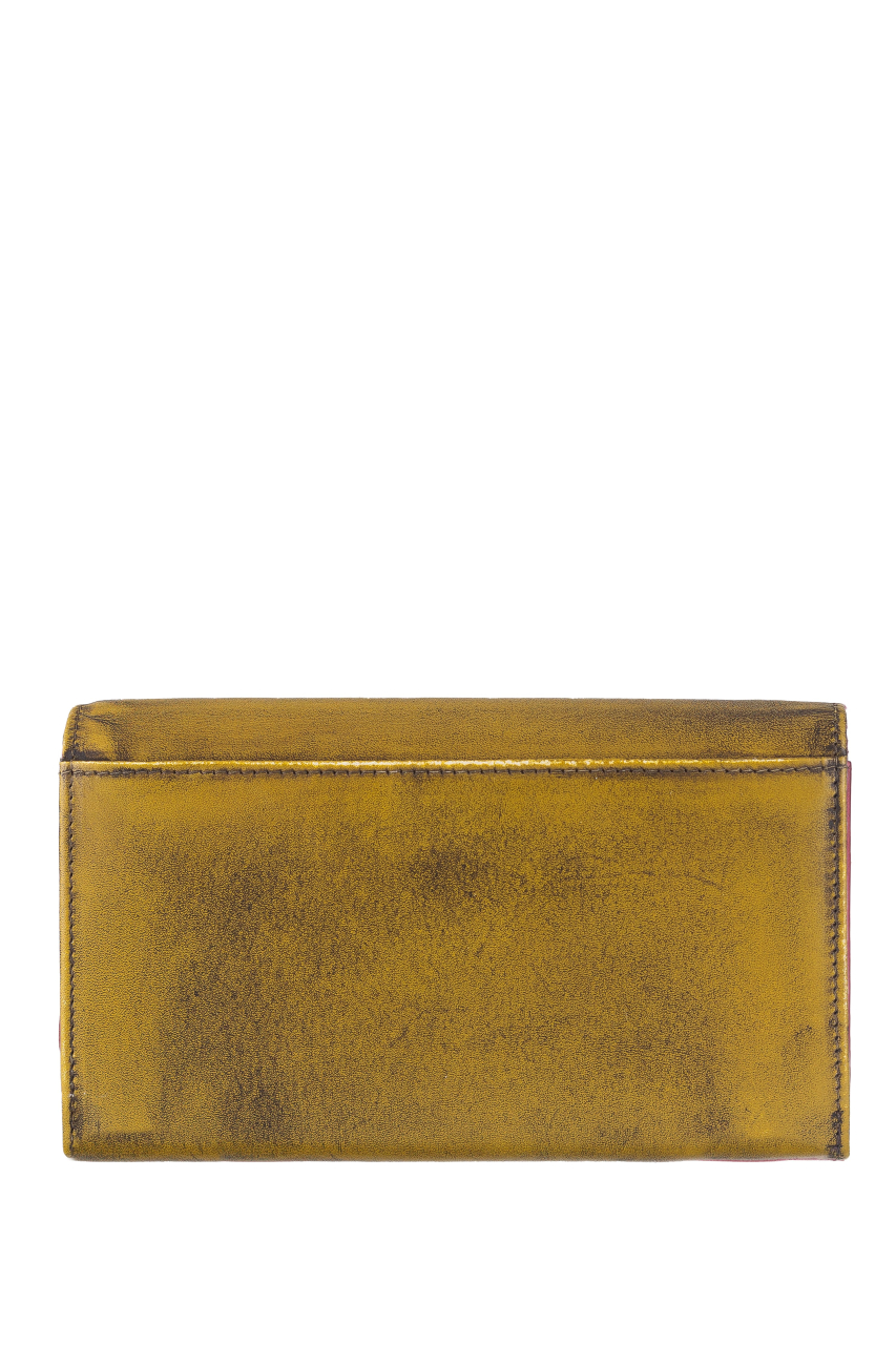 Destressed Damen Langbörse RFID dirty yellow