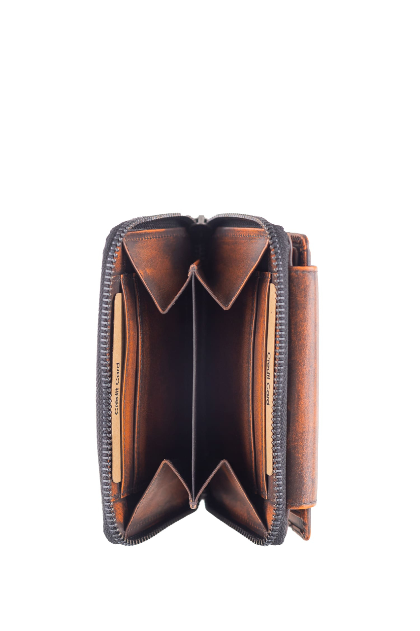 Destressed RV-Damenbörse RFID rusty orange