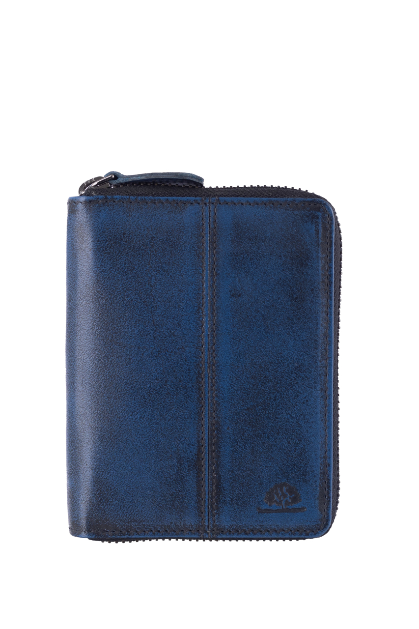 Destressed RV-Damenbörse RFID navy blue
