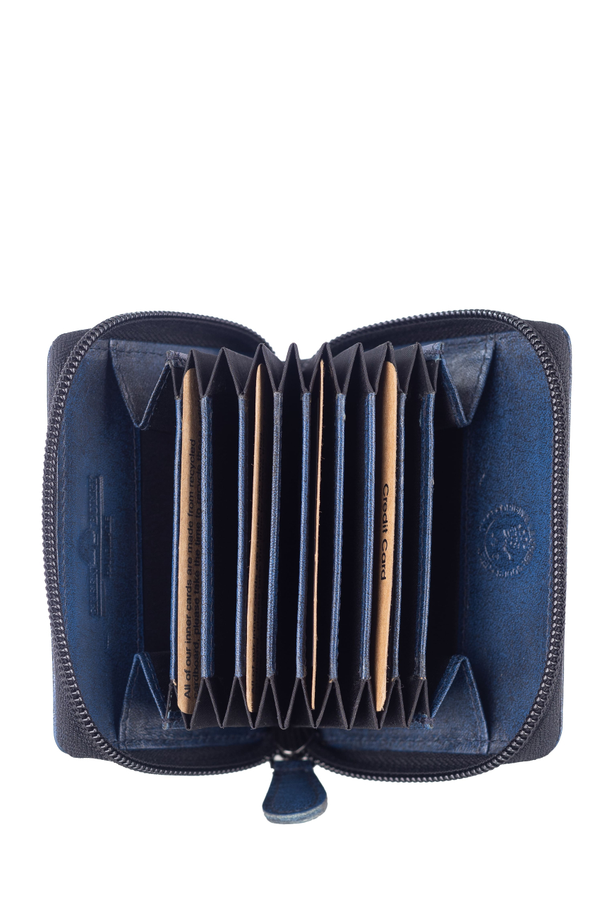 Destressed Kartenbörse RFID navy blue