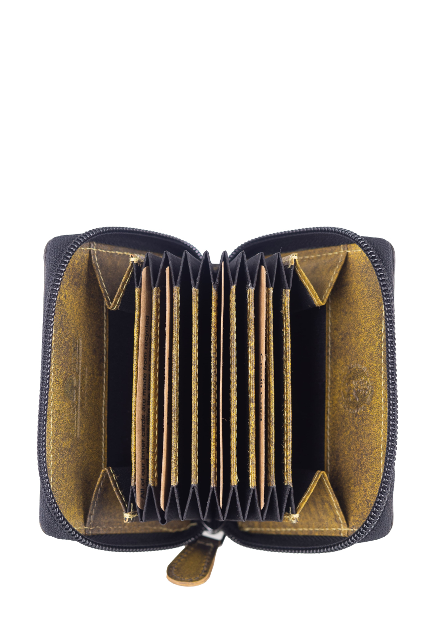 Destressed Kartenbörse RFID dirty yellow