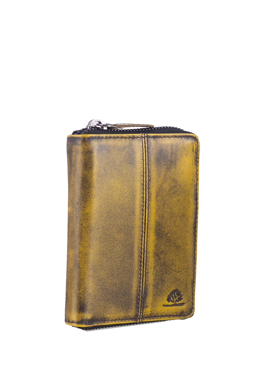 Destressed Kartenbörse RFID dirty yellow
