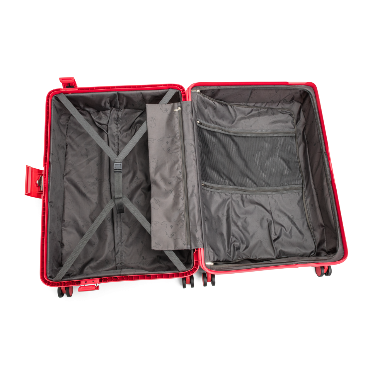 4-Rollen-Trolley rot 105 l