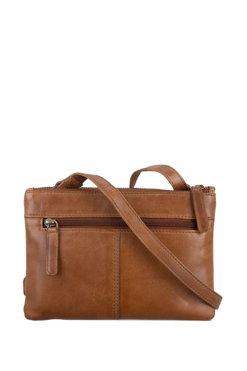 Colombiana RV Shoulderbag 3 zip small nougat