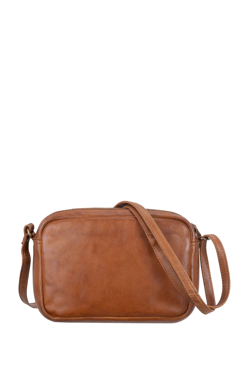 Colombiana RV Shoulderbag 2 zip medium nougat