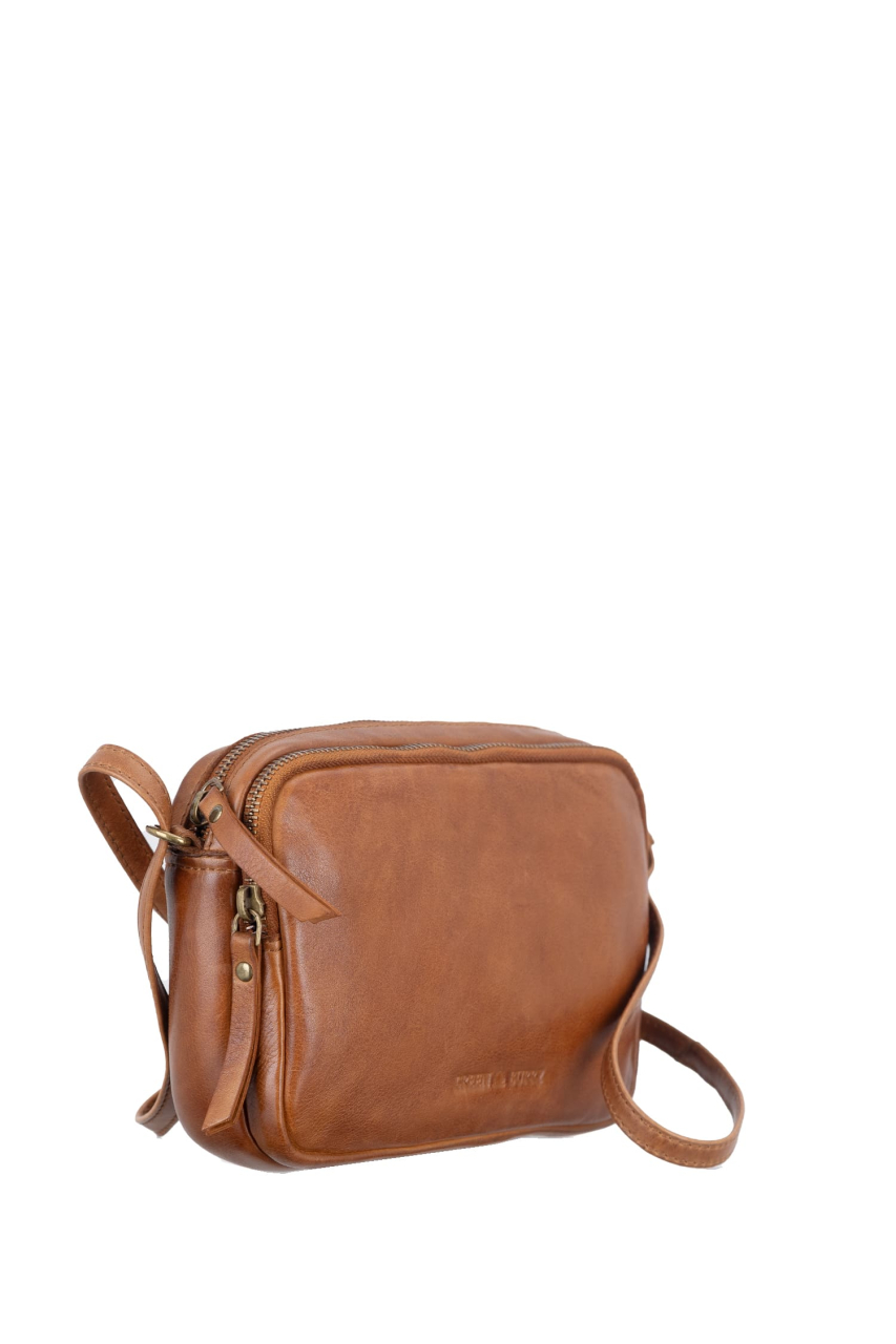 Colombiana RV Shoulderbag 2 zip medium nougat