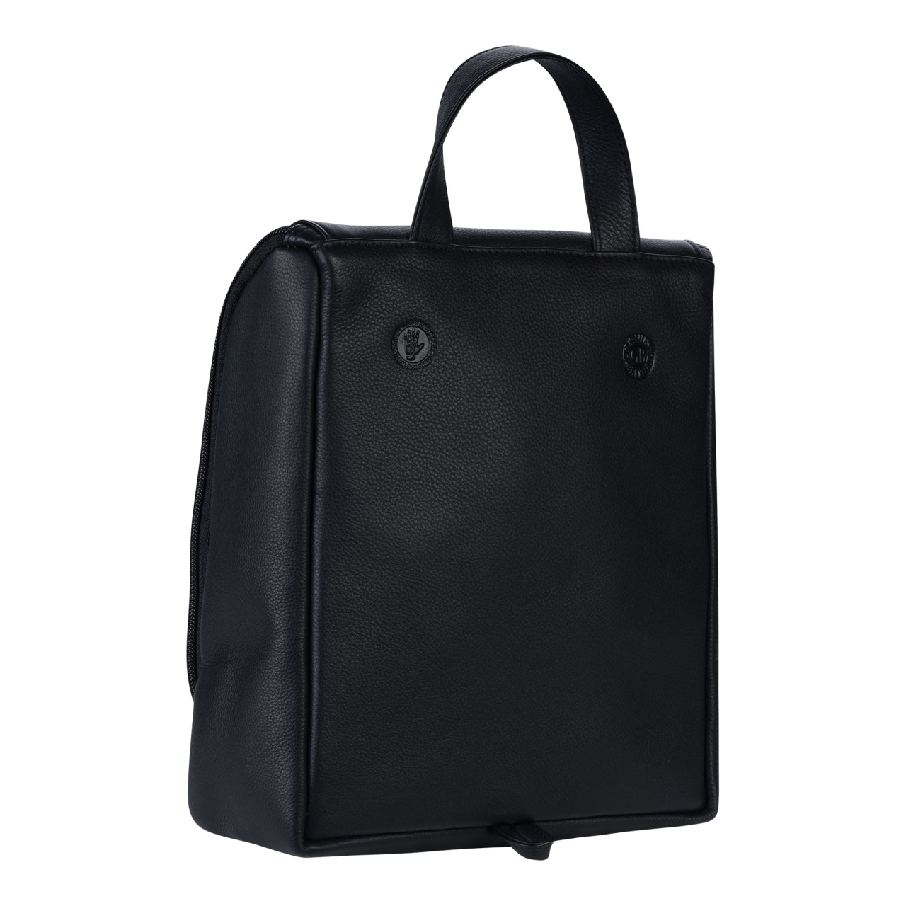 Nappa-Leder Hänge-Kulturtasche, schwarz