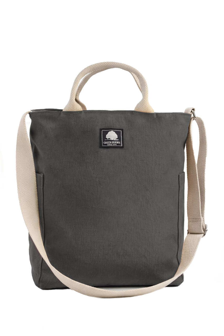 GB- Shoulder Bag Canvas graphite