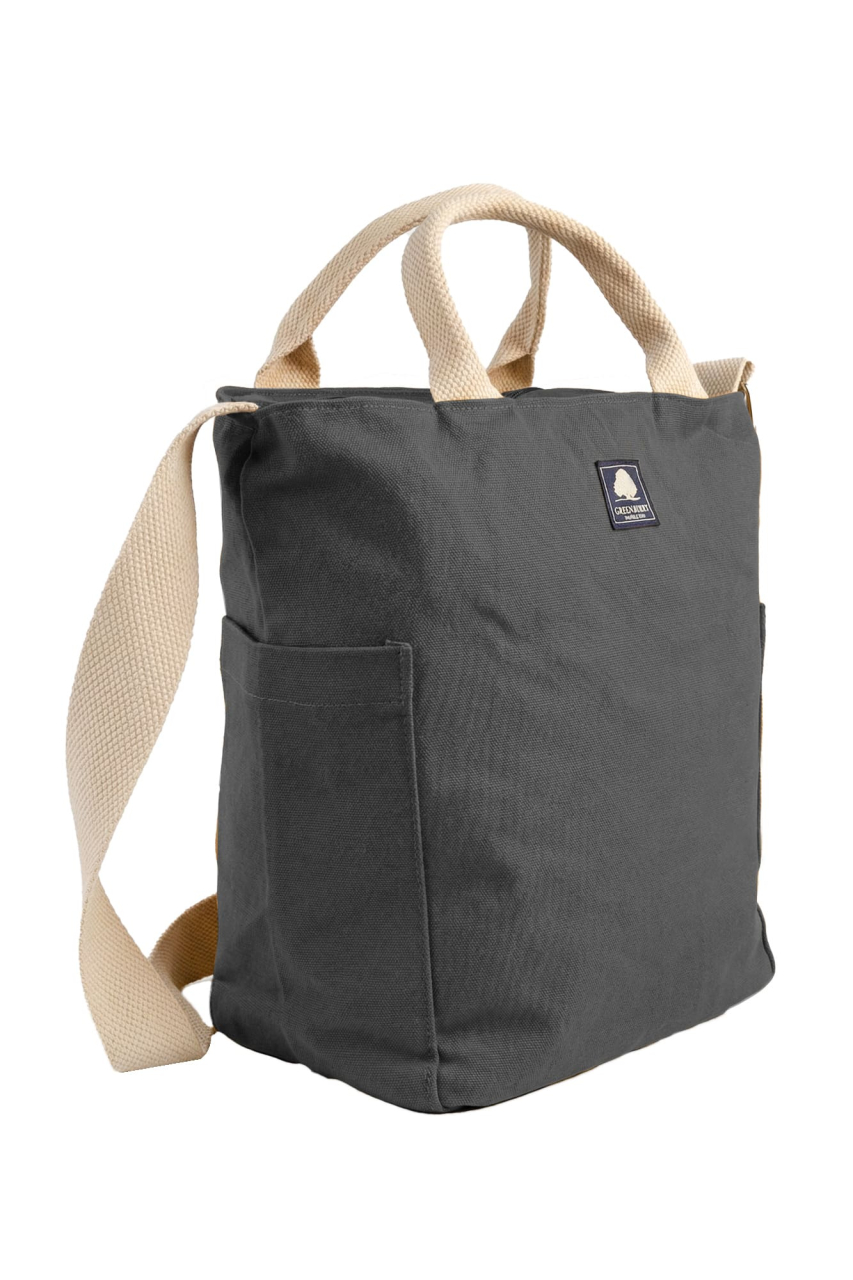 GB- Shoulder Bag Canvas graphite
