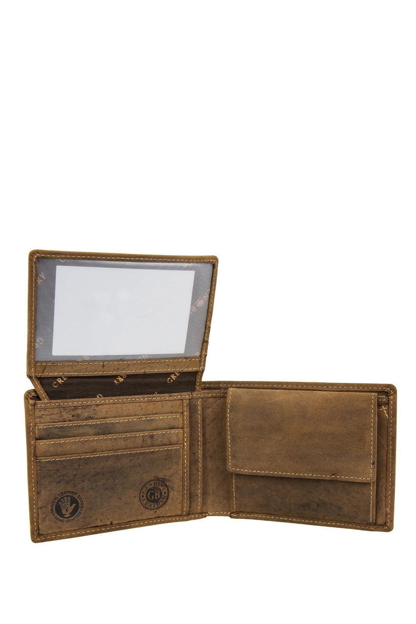 Vintage Scheintasche 2tlg. Hirsch braun Leder