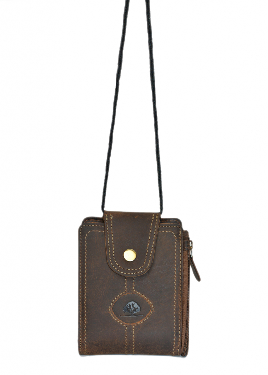 Vintage Brust-Gürteltasche RV brown Leder