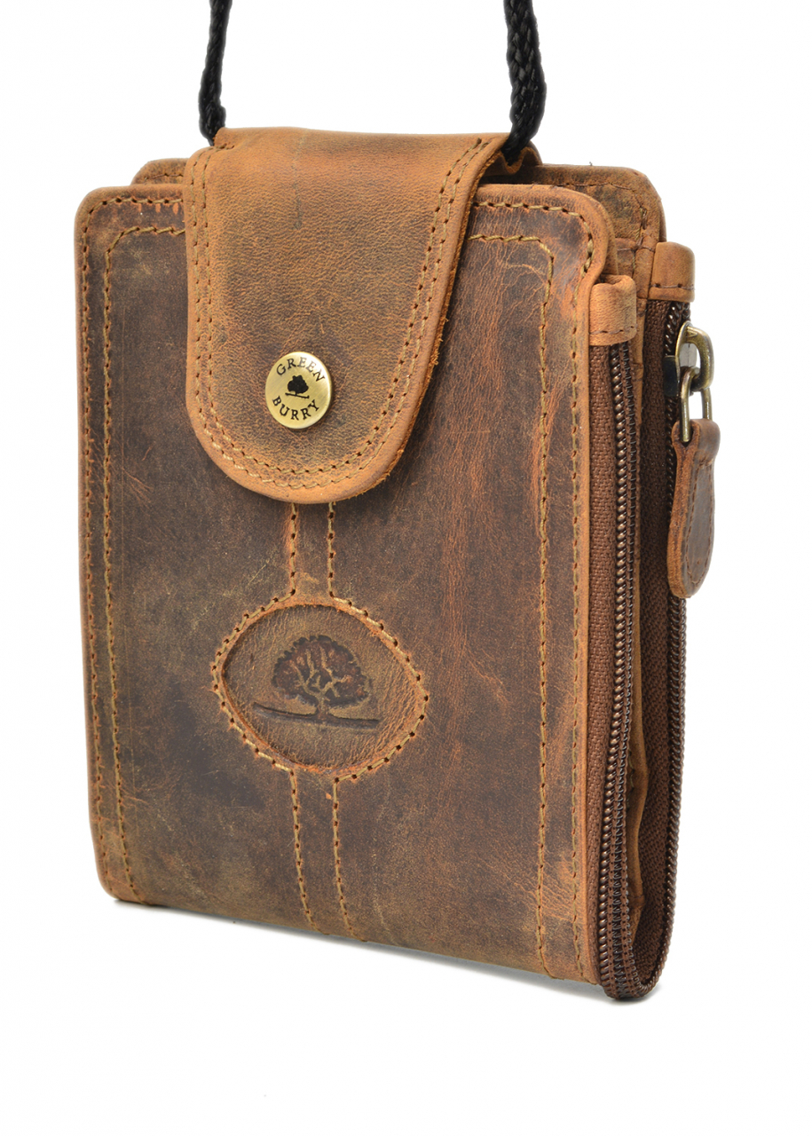 Vintage Brust-Gürteltasche RV brown Leder