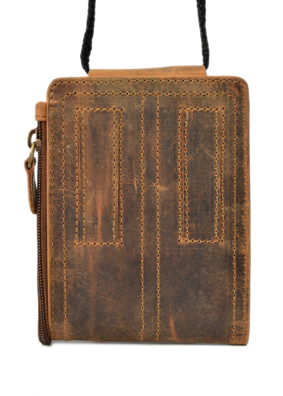 Vintage Brust-Gürteltasche RV brown Leder