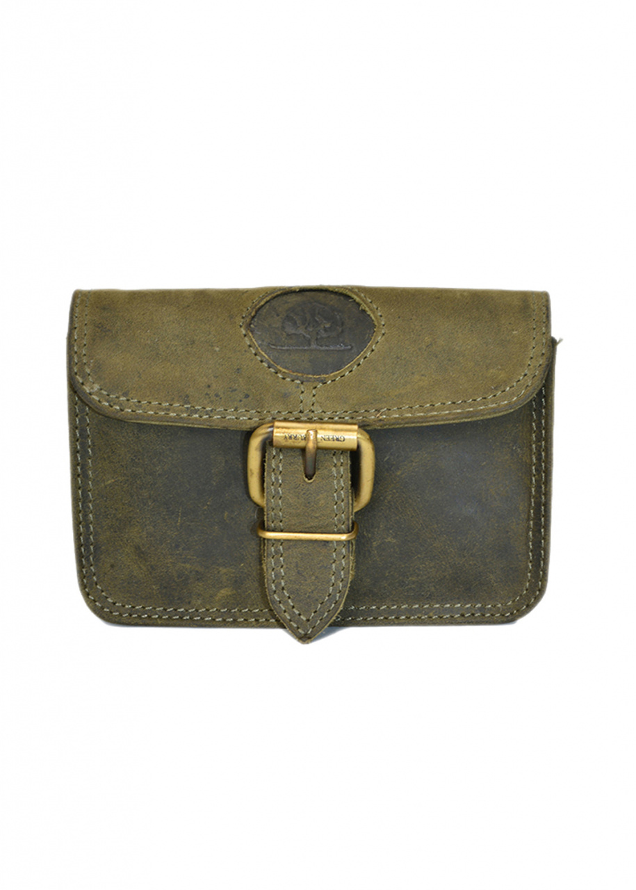 Vintage Gürteltasche oliv Leder